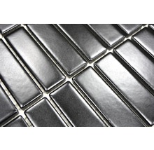 Mozaic piscină ceramic ST 350 negru mat 29,1x30 cm