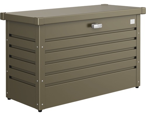 Ladă depozitare grădină Biohort 100 metal 101x46x61 cm 195 l bronz metalizat Ladă de grădină din metal cu încuietoare