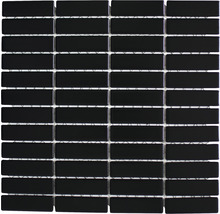 Mozaic piscină ceramic ST 350 negru mat 29,1x30 cm