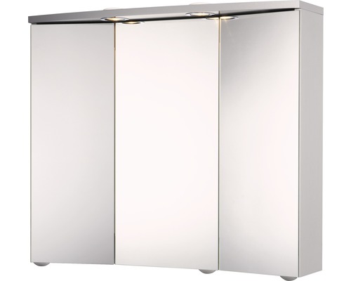 Dulap baie cu oglindă Jokey Trava 75x65 cm PAL aluminiu 3 uşi iluminare LED Dulap cu oglindă cu trei uși și iluminare pentru baie