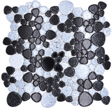 Mozaic piscină ceramic XKM 33 alb-negru 30x30 cm