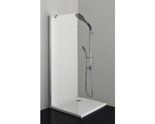 Perete lateral duș Sanotechnik Sanoflex, 75-77x195 cm, sticlă securizată transparentă, profil crom