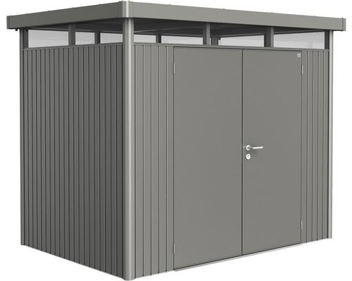 Magazie grădină Biohort HighLine H2 metal ușă dublă 275x195 cm gri-cuarț metalizat