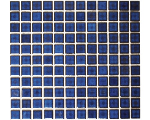 Mozaic piscină ceramic M-451 albastru cobalt 30,2x33 cm