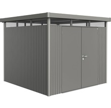Căsuță de grădină metalică cu ușă dublă și luminator