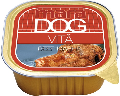 Hrană umedă pentru câini Maradog Pate cu vită 300 g