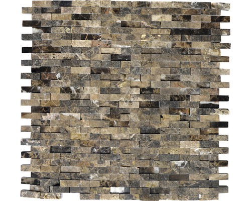 Mozaic marmură XNC 3D76 maro deschis 30,5x30,5 cm Placă de mozaic din piatră naturală