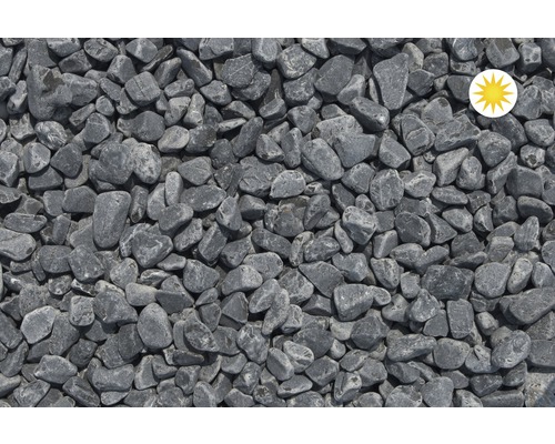 Pietriș decorativ gri ca material decorativ