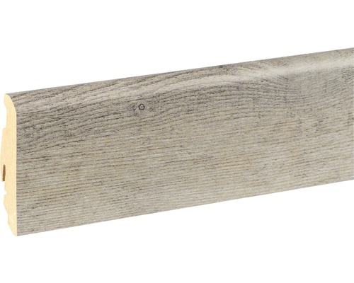 Plintă MDF SKANDOR FU60L stejar gri deschis 2400x58x19 mm Plintă cu structură de lemn