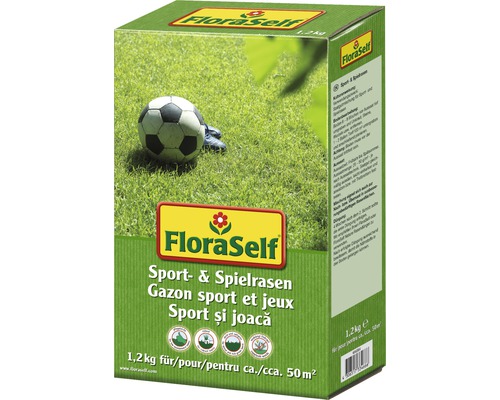 Semințe de gazon FloraSelf, gazon pentru sport și joacă, 1,2 kg 48 mp-0