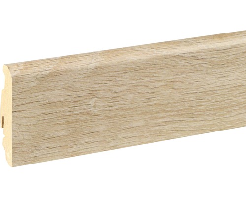 Plintă MDF SKANDOR FU60L stejar crem 2400x58x19 mm Plintă cu structură de lemn