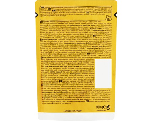 Informații și ingrediente despre hrana umedă pentru câini Pedigree