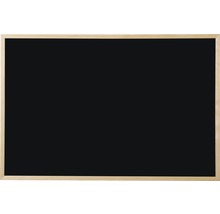 Tablă de scris cu creta, neagră, cu ramă de lemn, 60x90 cm-thumb-0