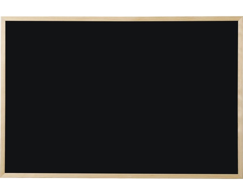 Tablă de scris cu creta, neagră, cu ramă de lemn, 60x90 cm