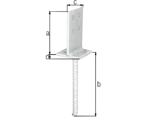 Suport stâlp cu ancoră de beton pentru fixarea stâlpilor de lemn