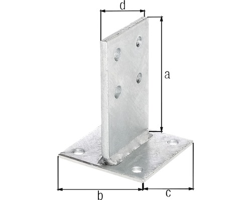 Suport stâlp cu dimensiuni