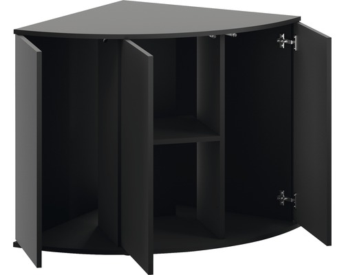 Dulap de colț cu uși deschise