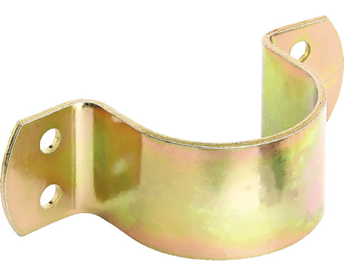 Bridă pentru țevi rotunde Alberts Ø57mm, oțel zincat galben