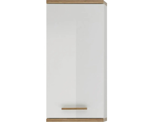 Dulap baie suspendat pelipal Noventa, 1 ușă, MDF, 74,5x60 cm, alb
