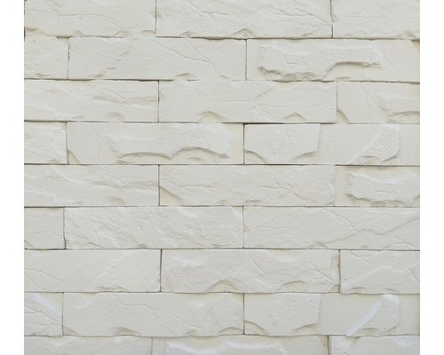 Piatră decorativă Dubai 00, 6,5x28 cm, alb Placare de perete din piatră în zidărie