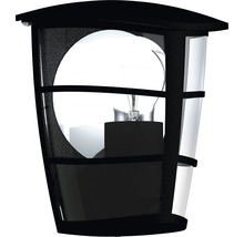 Corp de iluminat exterior negru cu sticlă transparentă