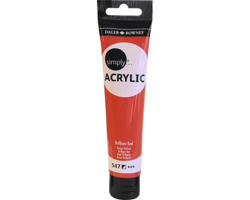 Culoare acrilică Simply 547 Billiant Red 75 ml Culoare acrilică Simply 547 Billiant Red 75 ml