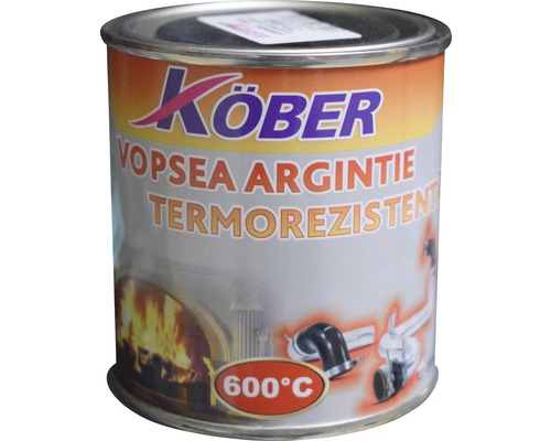 Vopsea termorezistentă Köber argintiu 0,2 l