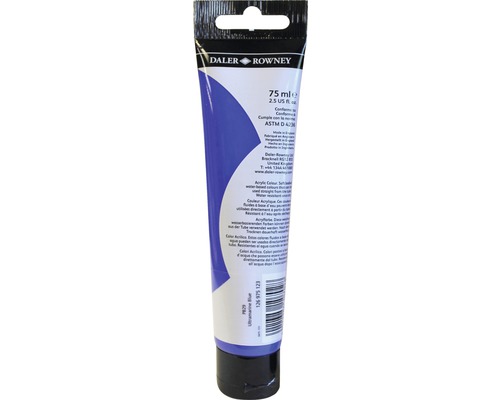 Tub de vopsea acrilică albastru ultramarin de la Daler-Rowney, 75 ml