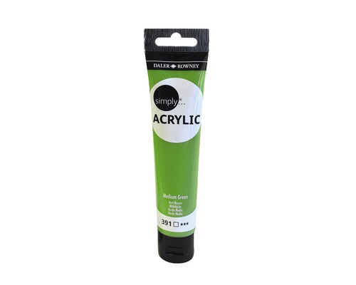 Culoare acrilică Simply 391 Medium Green 75 ml Vopsea acrilică în tub