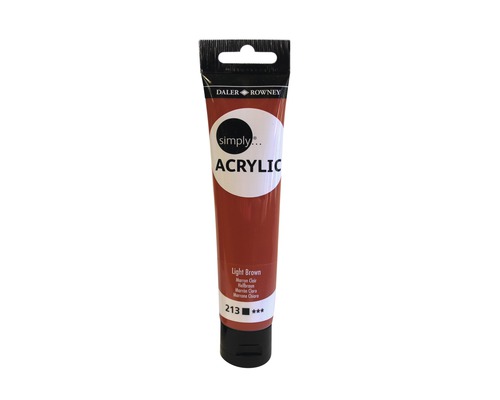 Culoare acrilică Simply 213 Light Brown 75 ml Daler Rowney Simply Vopsea acrilică, maro deschis, în tub