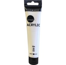 Daler Rowney Simply vopsea acrilică, albă, tub