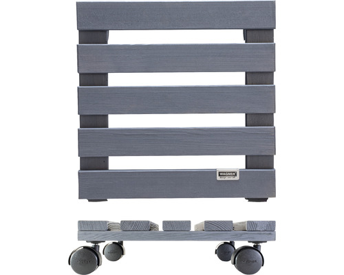 Suport pentru plante din lemn cu role