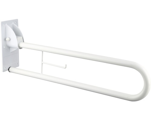 Bară de sprijin rabatabilă pentru baie pentru a sprijini accesibilitatea.
