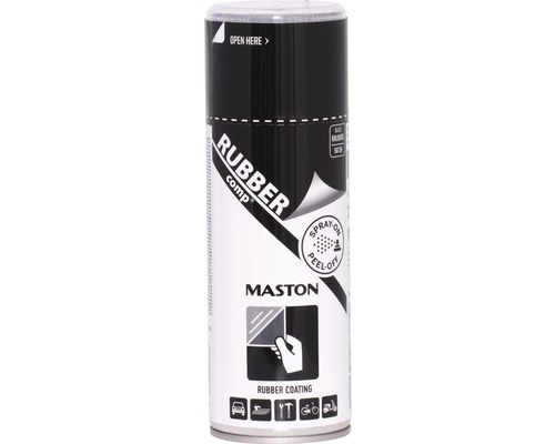 Vopsea spray cauciucată RUBBERcomp Maston negru satinat 400 ml Vopsea spray cauciucată RUBBERcomp Maston negru satinat 400 ml