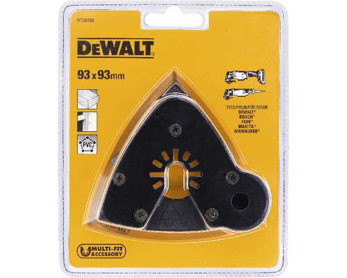 Accesoriu sculă multifuncțională DeWalt, 93x93 milimetri