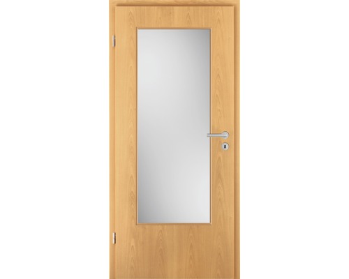 Ușă din lemn cu inserție de sticlă