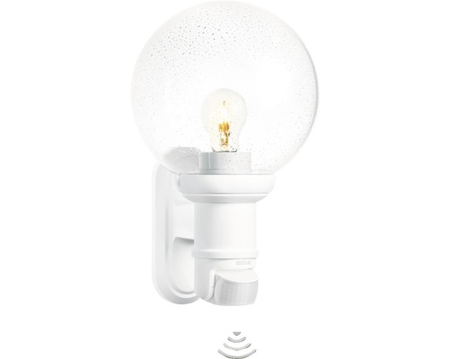 Aplică exterior Steinel L560S E27 max. 1x60W, senzor de mișcare, IP44, albă Lumină de exterior albă cu senzor de mișcare și glob de sticlă