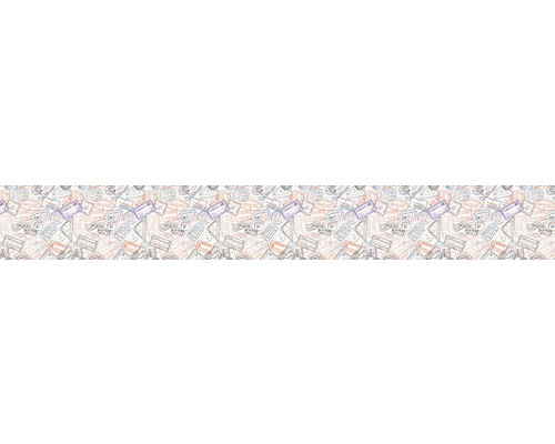 Design tapetă cu ștampile de pașaport