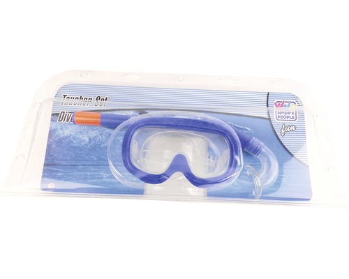 Set de scufundare cu mască și tub de respirație în blister