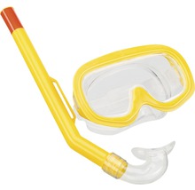 Set de snorkeling cu mască galbenă și snorkel