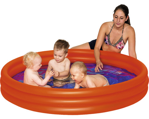 Piscină gonflabilă pentru copii cu 3 inele, Ø 157 cm, H 28 cm, capacitate 248 l Mamă și copii într-o piscină gonflabilă pentru copii