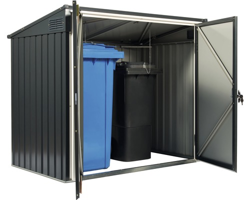 Box metalic pentru pubele cu două pubele