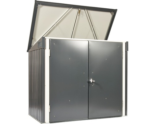 Cutie de scule metalică deschisă cu ușă dublă care se poate încuia