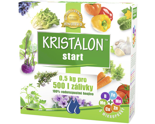 Pachet de îngrășământ Kristalon Start cu ilustrații de legume