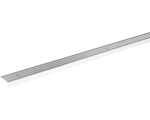 Profil de treaptă SKANDOR Al Simple 11 argintiu 9,5x24,5x2.700 mm Profil metalic pentru muchia scărilor