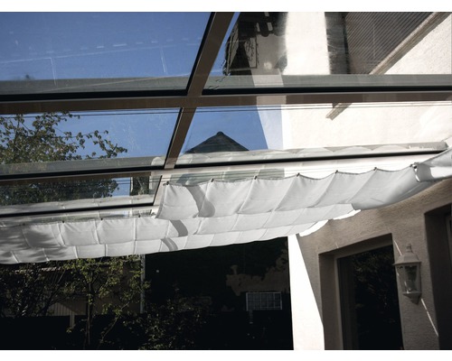 Copertină compatibilă cu sistemul de tensionare cu cablu, gri argintiu, 275x96 cm Copertină compatibilă cu sistemul de tensionare cu cablu, gri argintiu, 275x96 cm
