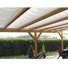 Copertină compatibilă cu sistemul de tensionare cu cablu, gri argintiu, 275x96 cm