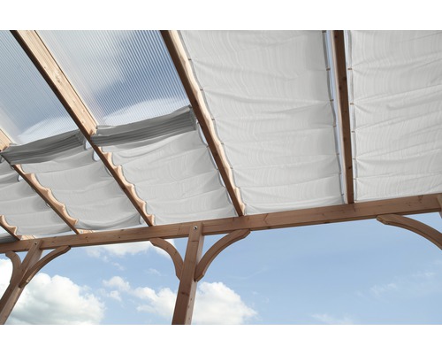 Copertină compatibilă cu sistemul de tensionare cu cablu, gri argintiu, 330x96 cm Copertină compatibilă cu sistemul de tensionare cu cablu, gri argintiu, 330x96 cm