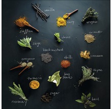 Tablou sticlă Herbage Mix 80x80 cm