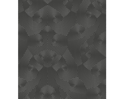 Tapet vlies 54466 Glööckler Imperial uni negru 10,05x0,70 m Model abstract de tapet cu design arc de cerc